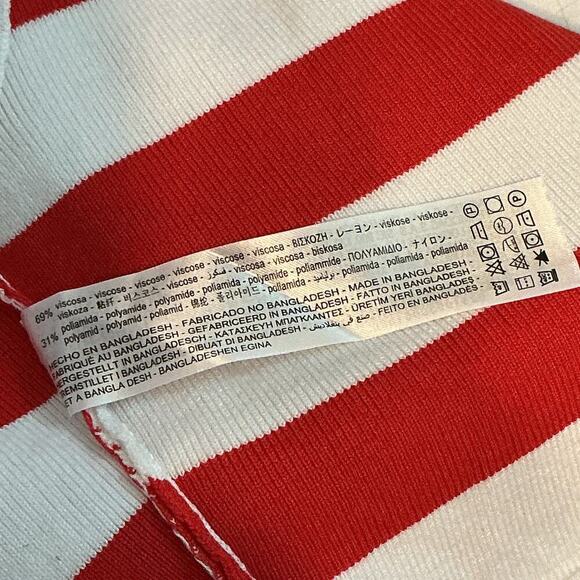 ZARA Cropped Knit Tank Top Sleeveless Stripped Light Blue/Red 2 Pc Bundle Size S - Picture 8 of 9